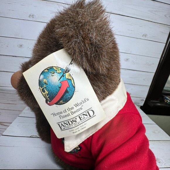 Gund Lands’ End Grizzly Grabinski Rugby Bear Plush 1994 w/ Original Box Vtg - Picture 8 of 13